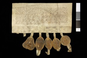 The “founding charter” for Stora Kopparberg, 1288 – image Riksarkivet, Stockholm